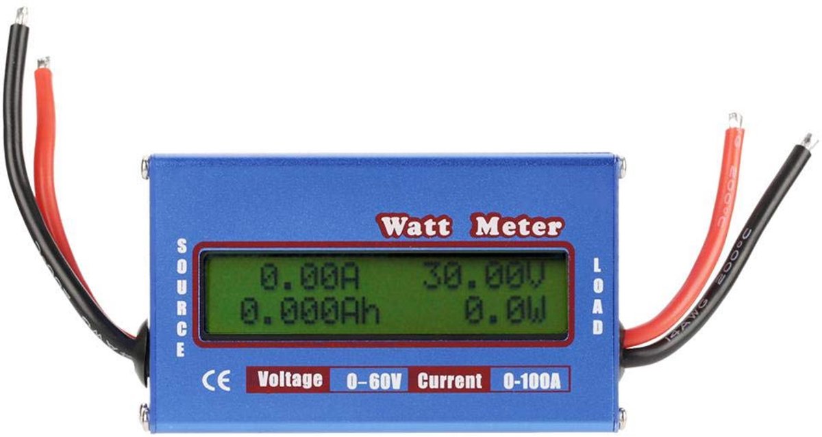 Digitale Wattmeter DC 60V 100A Hoge Precisie Stroom- en Spanningsmeter