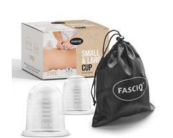 FASCIQ® Cupping Cup Small en Large - ø 5,5 cm en ø 7 cm - bindweefselmassage, fascia behandeling - huidverbetering - cupping set siliconen - massage tool