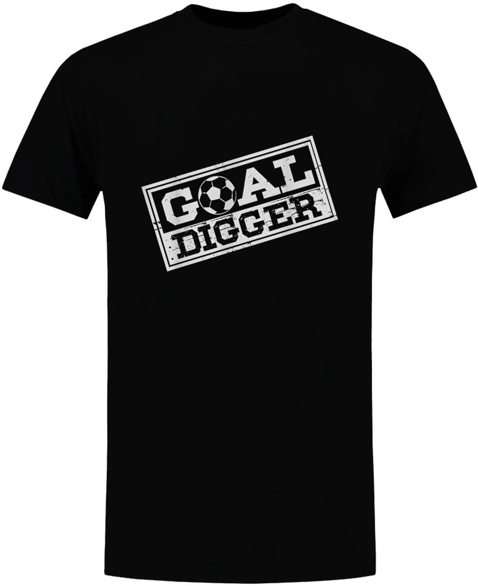 Grappig Voetbal Heren T-shirt - Goal Digger - Grappig EK WK Shirt - Cadeau voor Voetbalfan