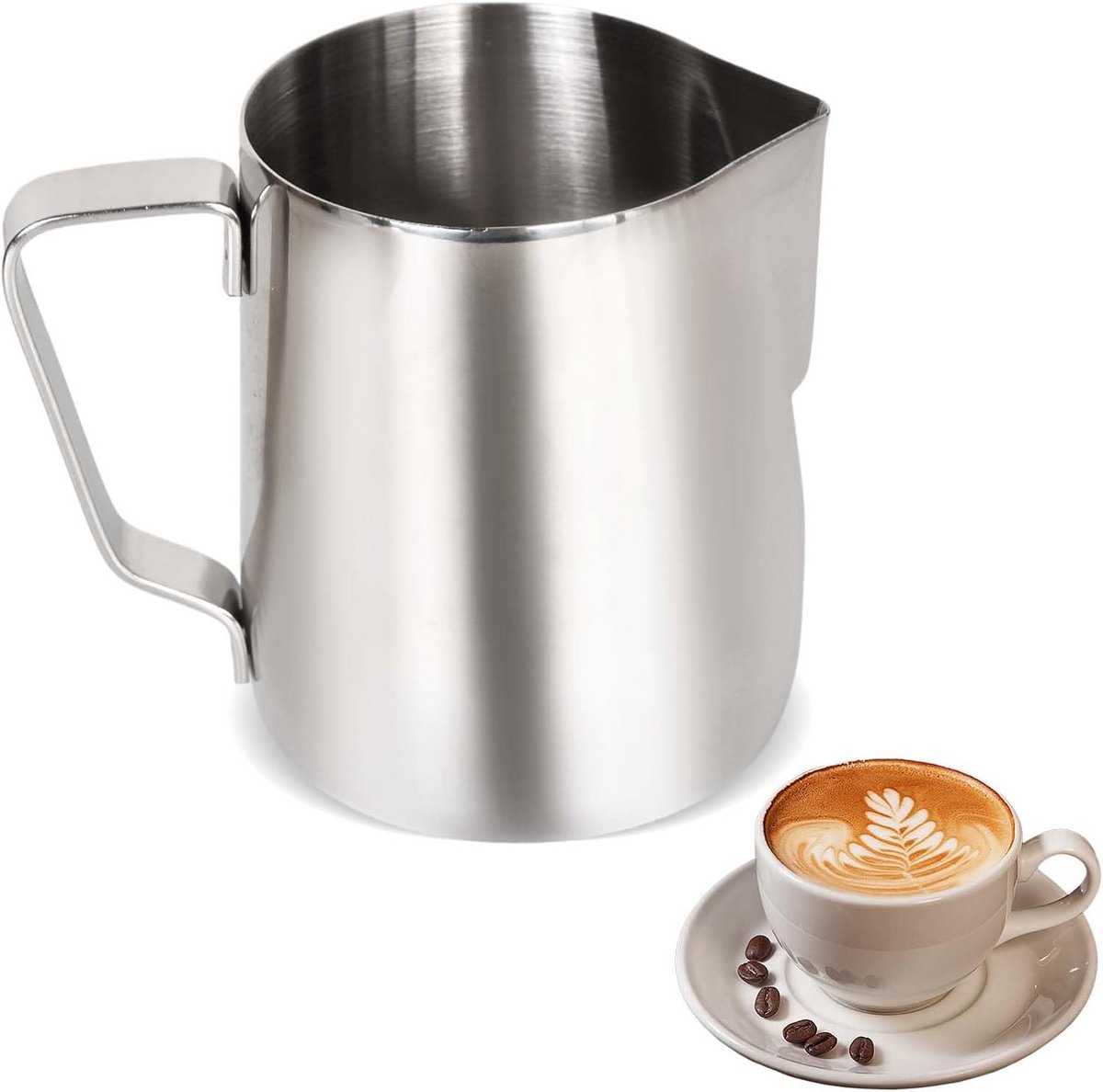 350 ml Melkkannetje RVS voor Latte Art, Melkopschuimen en Stomen