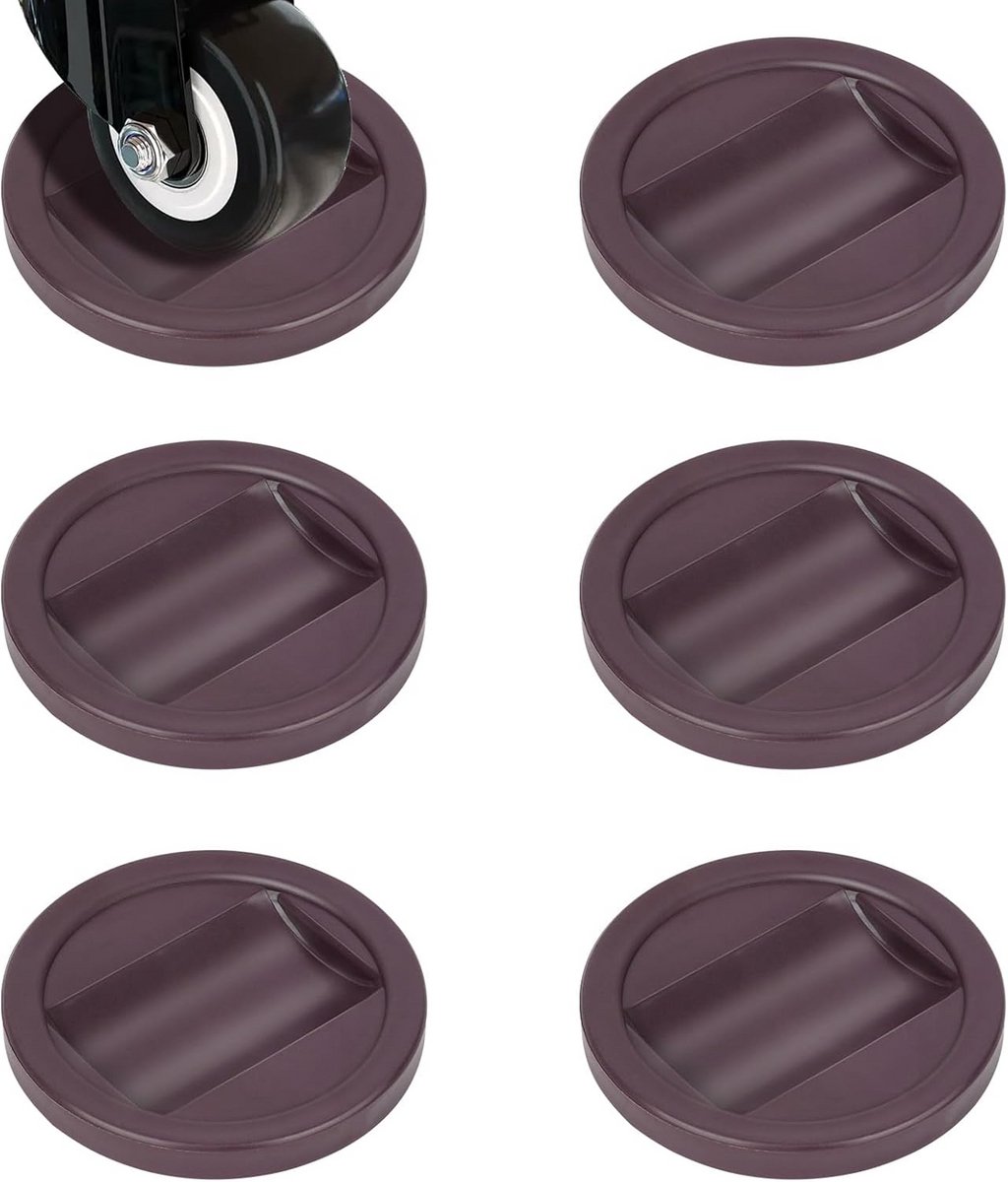 6 Stuks Wielstoppers voor Meubels, Bedden en Stoelen - Anti-Slip Voetjes