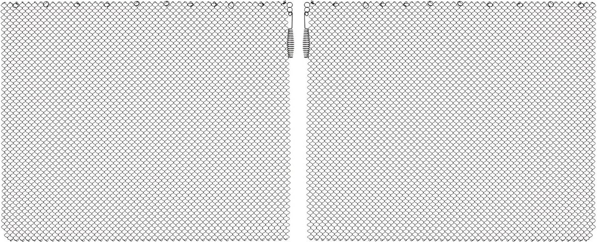 Vonkscherm voor Open Haard 122 cm Breed en 50 cm Hoog