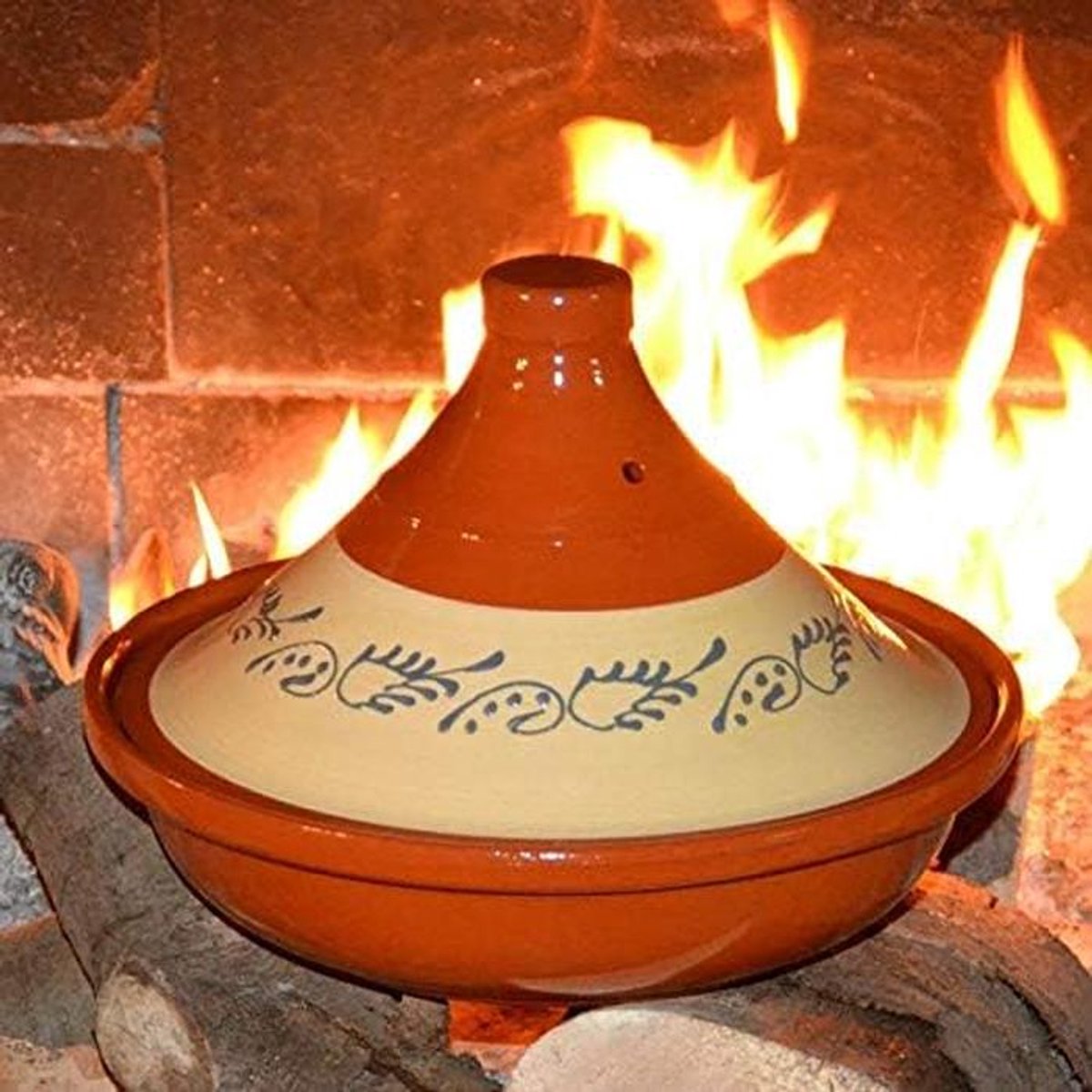 Grote Tajine met Deksel voor Stoofschotels Diameter 32 cm