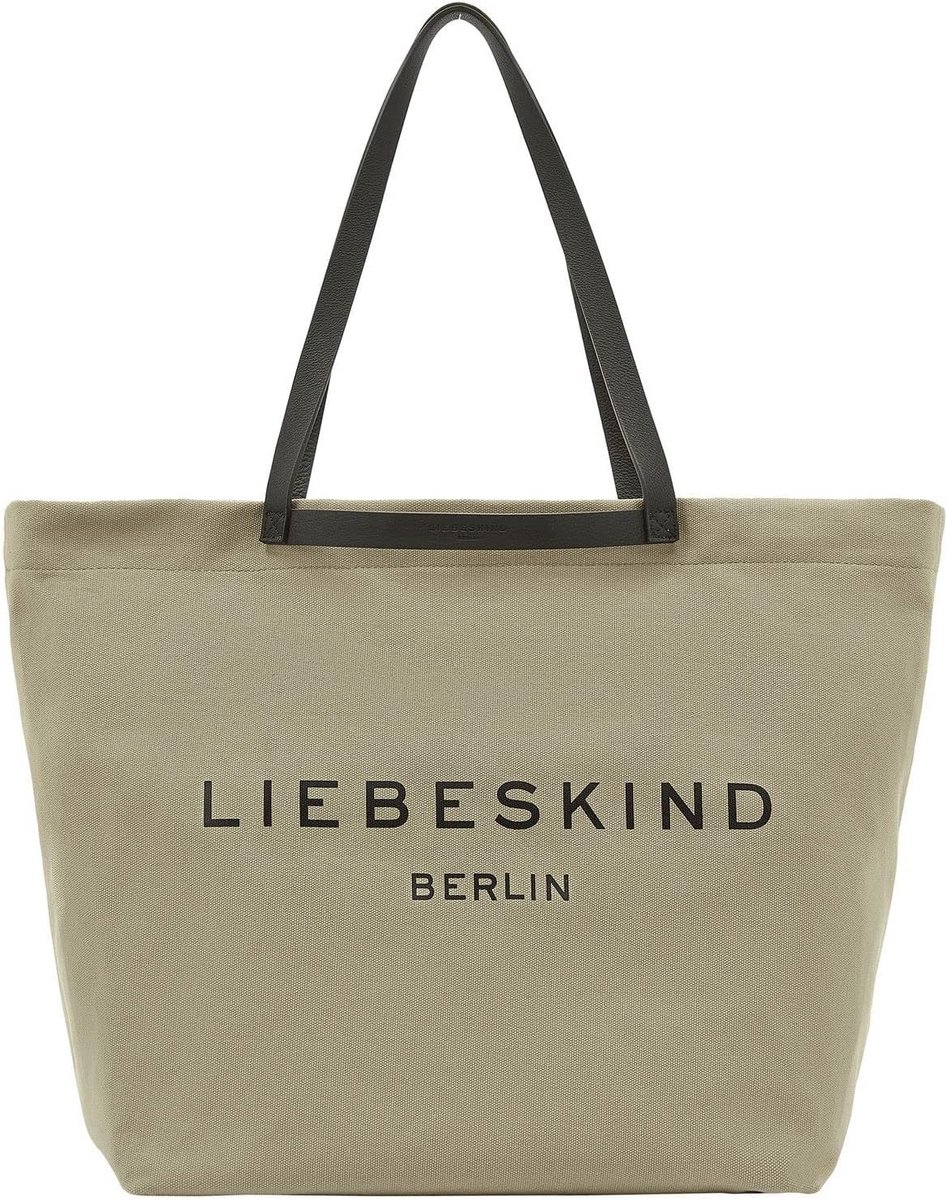 Grote Canvas Shopper Tas voor Dames met Leren Details en Laptopvak