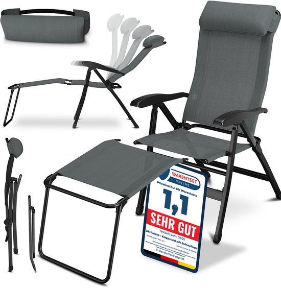Liink1Ga Klapstoel, tuinstoelen, 6-delige set, campingstoel, opvouwbare
