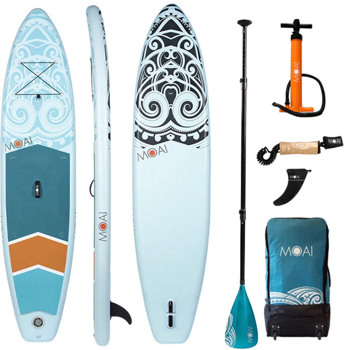 MOAI 11' - Opblaasbare supboard - 15PSI - Allround - Beginners - Suppen - lengte 335cm - compleet pakket