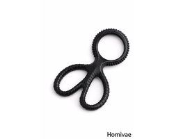 Homivae - Cockring met Ballenspreider – 2-in-1 Penisring & Scrotum Ring – Vertraagd Klaarkomen