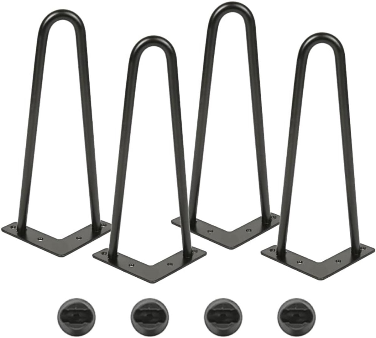 Set van 4 Zwarte Metalen Tafelpoten voor Meubels 30 cm Hoog