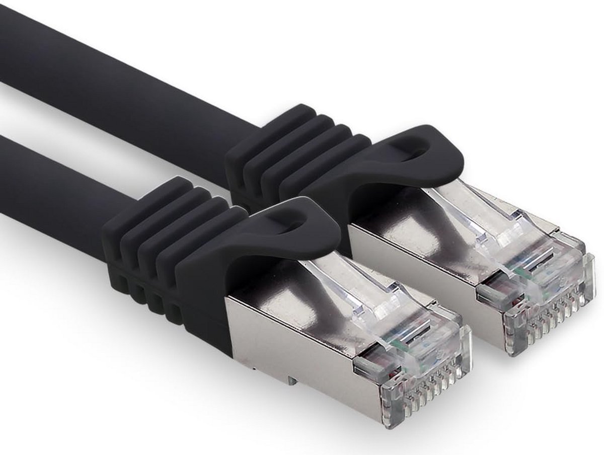15m Zwarte CAT.7 S-FTP LSZH Netwerkkabel LAN Ethernet Patchkabel 10GB/s RJ45