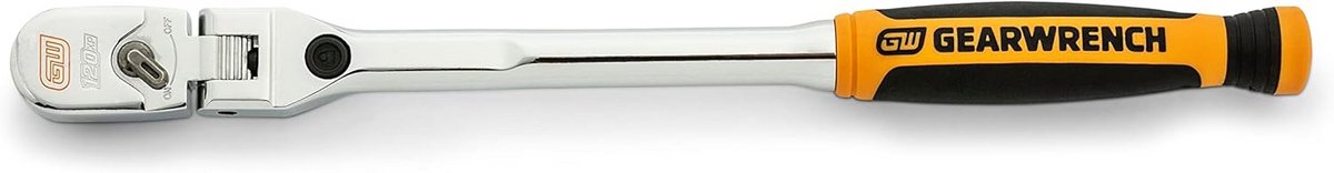 Ratelsleutel 1/4" Aandrijving 120 Posities Flexibele Kop met Anti-slip Handvat