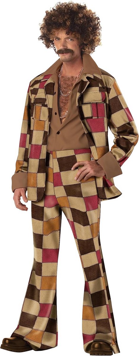 Mannen Disco Party Kostuum Jaren 70 Stijl Feest Outfit