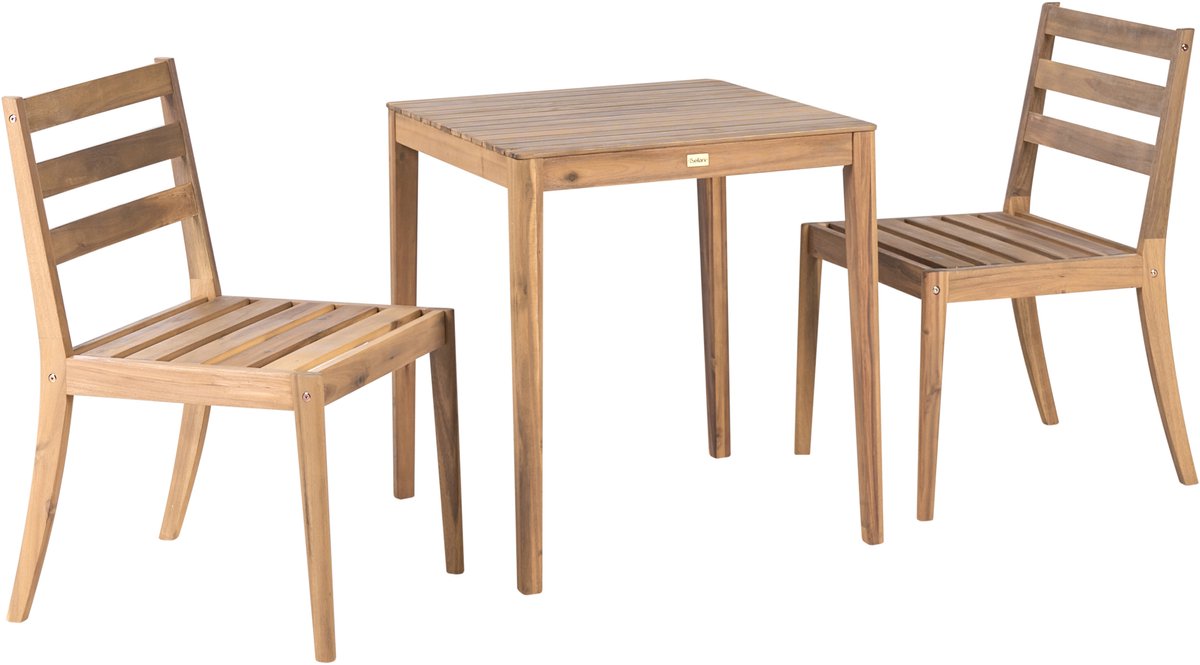 CHIOGGIA - Bistroset met stoelen - Lichtbruin - Acaciahout