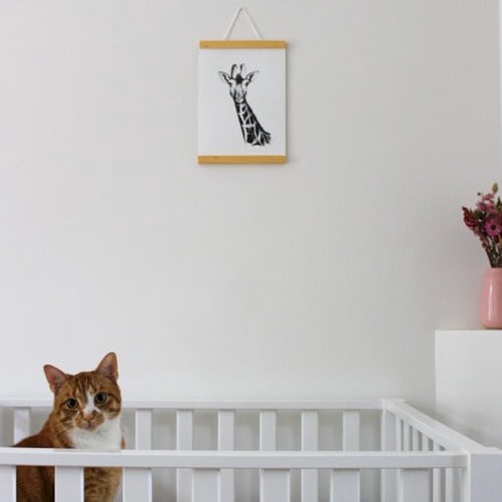 Affiche Noir et Blanc A3 Girafe – Affiche Animaux Chambre Bébé – 29,7x42 cm – Cadeau de Naissance – Papier Mat 300g – Jolies Affiches