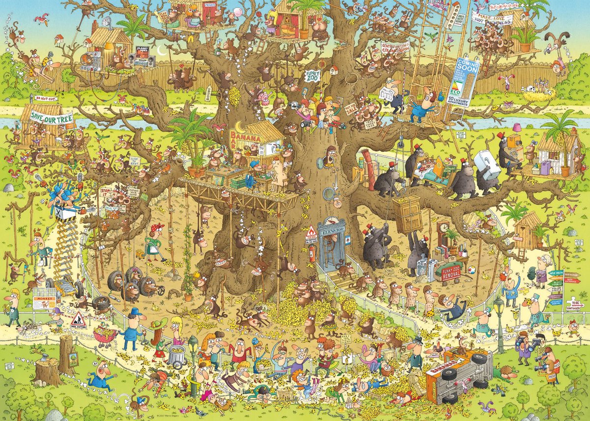 Puzzel Monkey Habitat 1000 Heye 29833