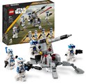 LEGO Star Wars 501st Clone Troopers Battle Pack: witte en blauwe clone troopers met blasterwapens en een kanon.