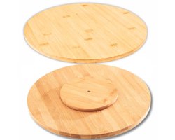 Ceruzo Lazy Susan - Draaibaar Dienblad - Ø 35cm - Draaiplateau -Serveerbord-Bamboe