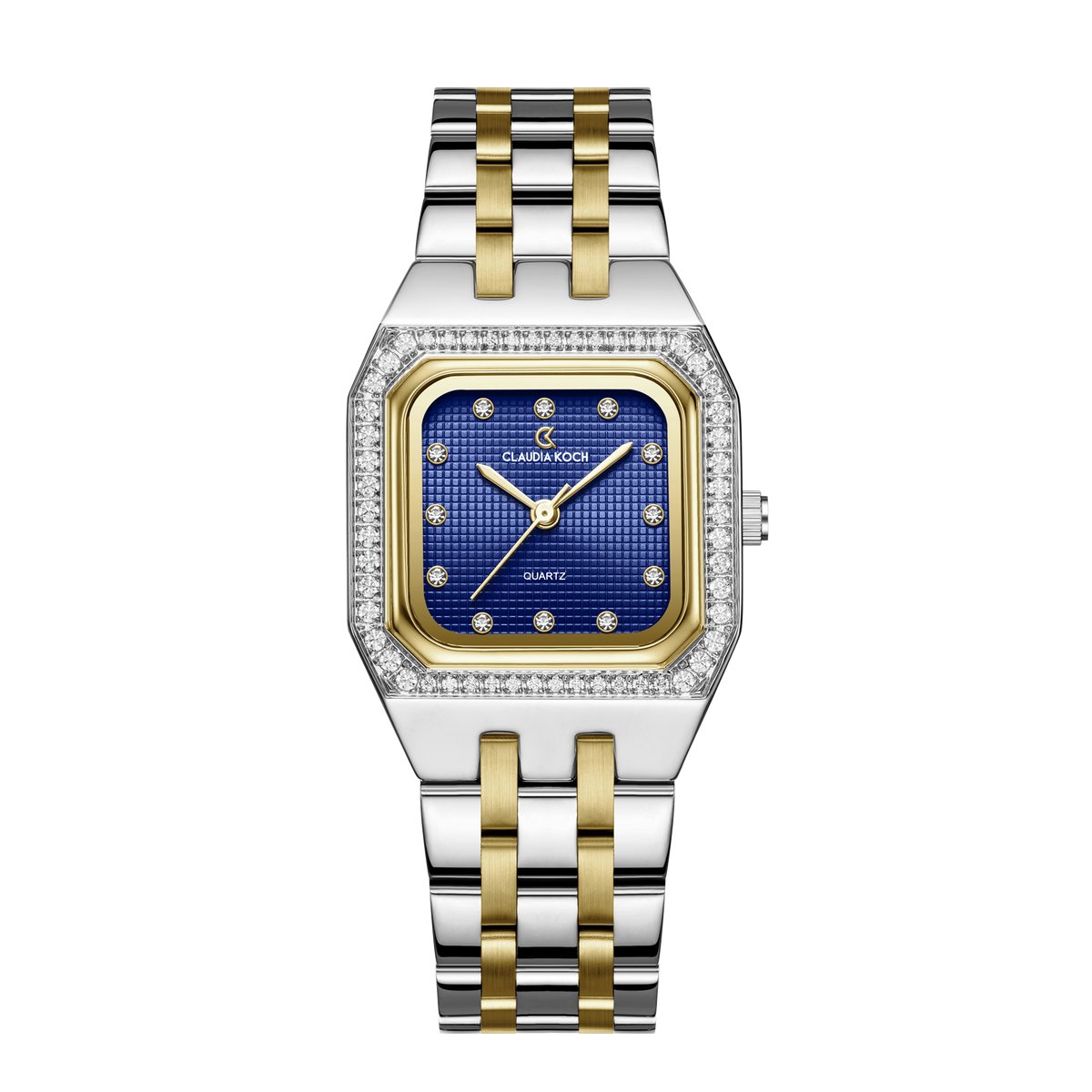 CK Bella - Two-Tone Gold with Blue Square Dial - ClaudiaKoch Watches CK 4059