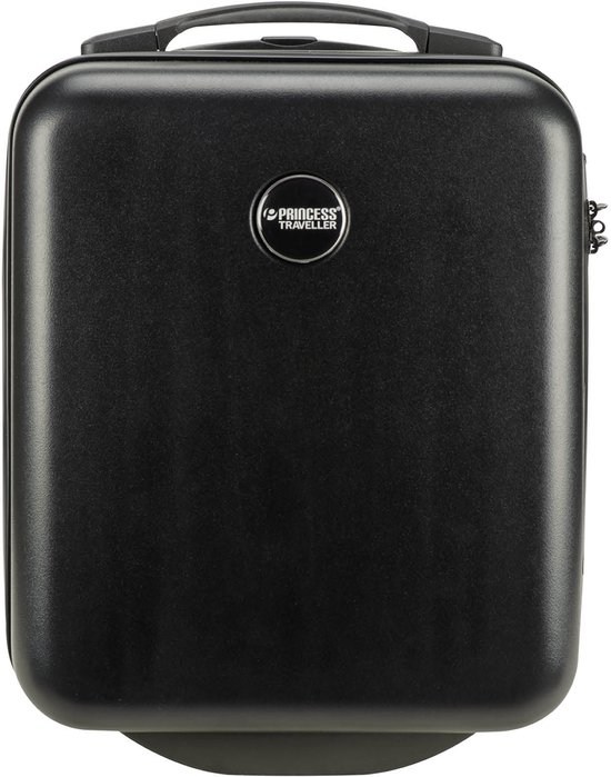 Princess Traveller PT-01 - Underseater - Handbagage koffer - 40x30x20 cm - Geschikt voor oa Transavia, TUI, Vueling & WizzAir - Pitch Black- ABS