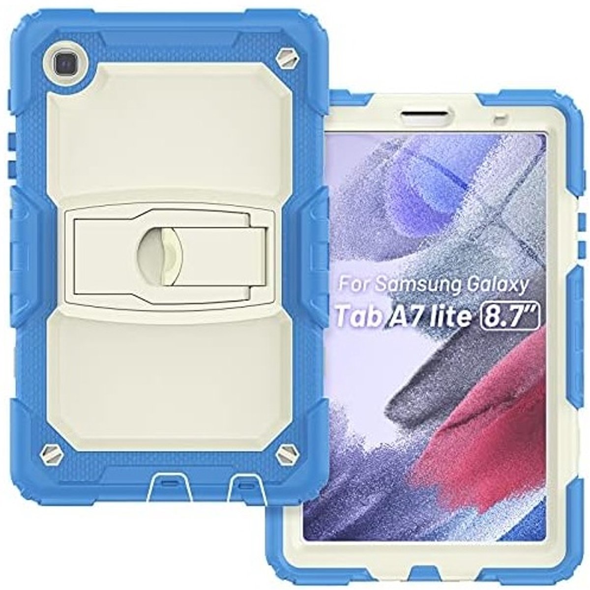 Armor Beschermhoes voor Samsung Galaxy Tab A7 Lite 8.7" – Blauw, Volledige Bescherming met Schokbestendige Drop Case