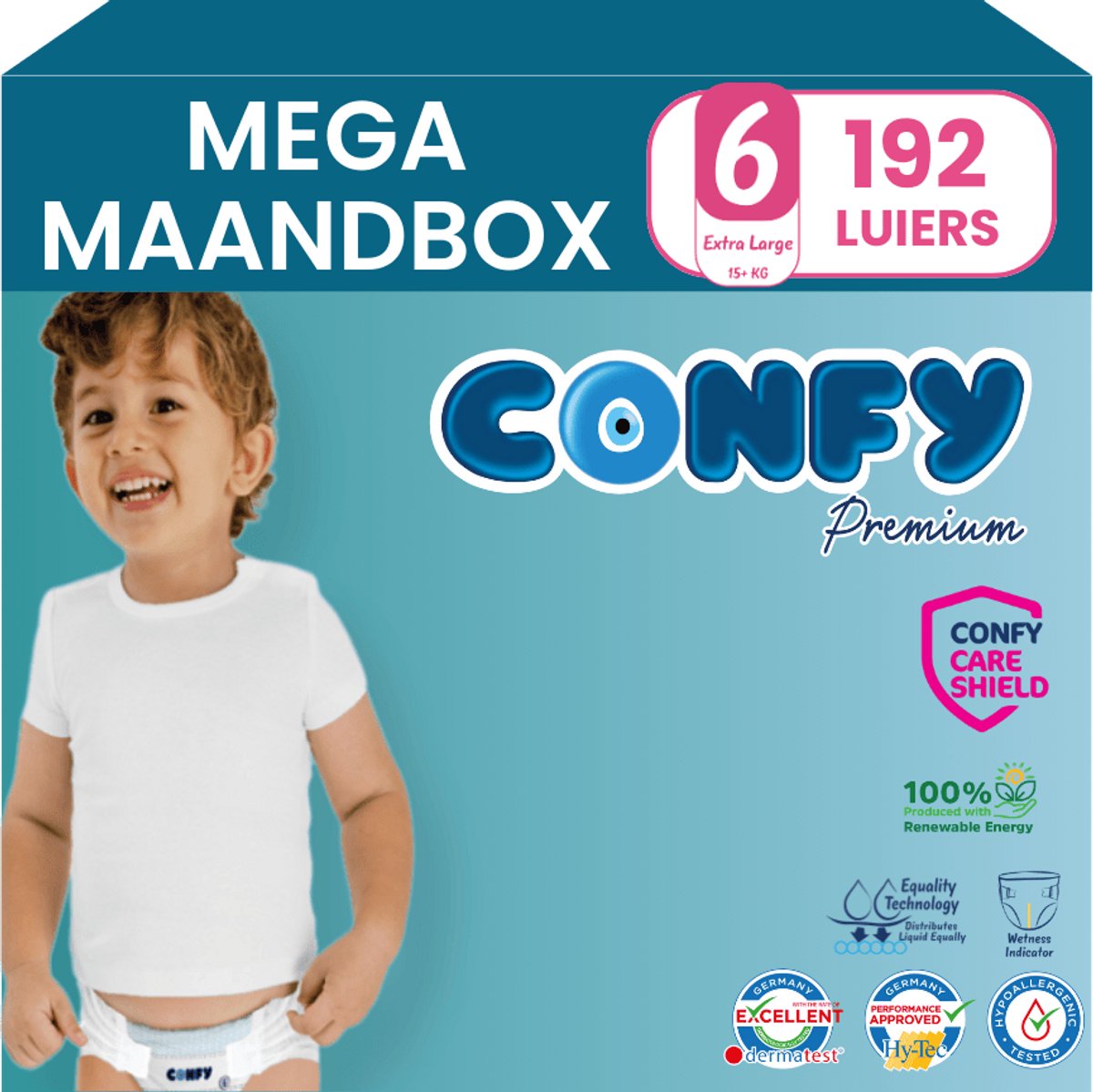 Confy Premium luiers maat 6 | 192 stuks