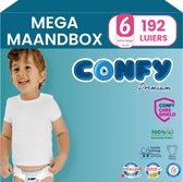 Confy Premium - Taille 6 (15+kg) - 192 couches - Mega Boite Mensuelle