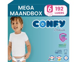 Confy Premium - Luiers Maat 6 (15+kg) - 192 Luiers - Mega MaandBox