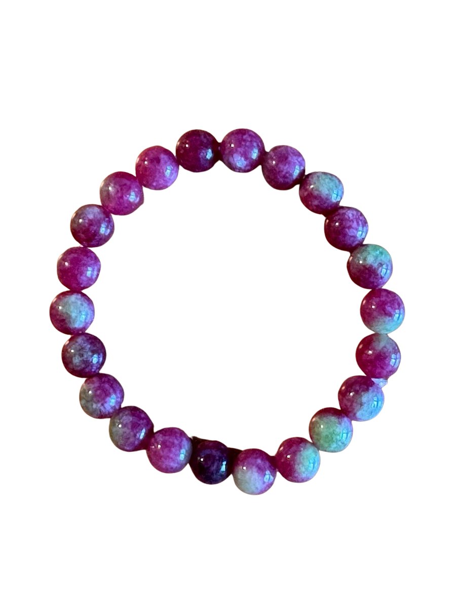 Watermeloen Toermalijn Armband – 18 cm – 8 mm kralen
