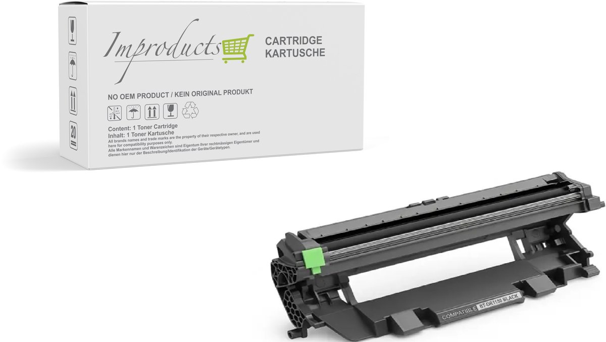 Improducts® Toner - Alternatief Brother DR1150 geschikt voor HL-L1240W HL-L1242W HL-L1242WXL DCP-L1640W DCP-L1642W DCP-L16642WXL DCP-L1660W