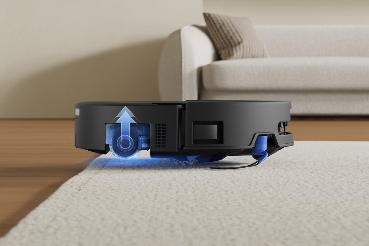 ECOVACS - DEEBOT T90 PRO OMNI BLACK EU - Robotstofzuiger - 30.000Pa - Charge PowerBoost - OZMO Roller 3.0 - ZeroTangle 4.0 - reiniging met warm water bij 75 °C - IA YIKO agent - automatisch legen - zwart — afbeelding 3