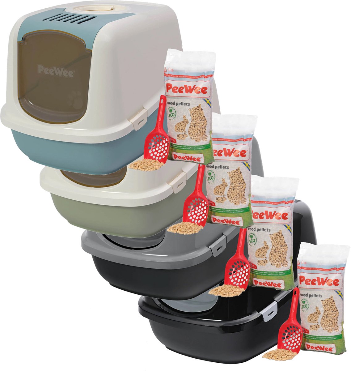 PeeWee EcoDome kattenbak met kap
