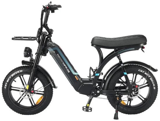 OUXI Q8 Elektrische Fatbike - Lage Instap - Ingebouwd Alarmsysteem - 20 Inch - 250W Motor - 7 Versnellingen - 85 km Actieradius - Hydraulische Schijfremmen - Zwart van Ouxi — afbeelding 3
