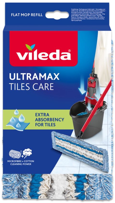 Vileda UltraMax Tile Care Vervanging - 1 per verpakking - Speciale tegelhoes