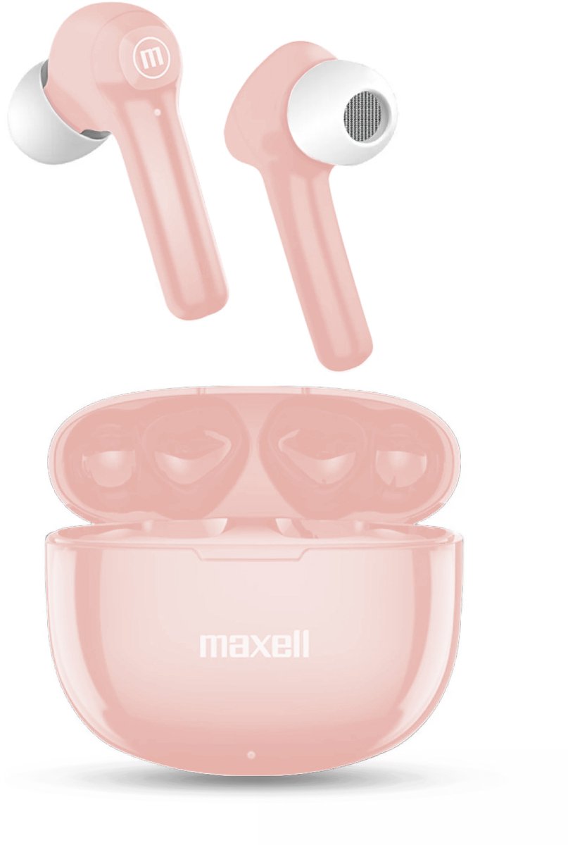 Maxell BT Dynamic+ TWS oordopjes - Bluetooth 5.0 - Type-C snelladen - Ultra Bass - 3-4 uur speeltijd - LED-indicator - Met oplaadcase [52043PK]