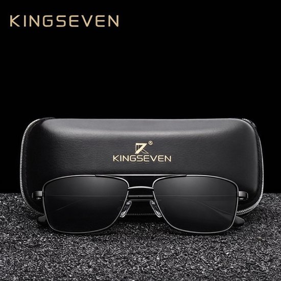 Kingseven Zonnebril Heren - 2021 - Gepolariseerde glazen - Zwart - Grijs - Sunglasses van Kingseven — afbeelding 3