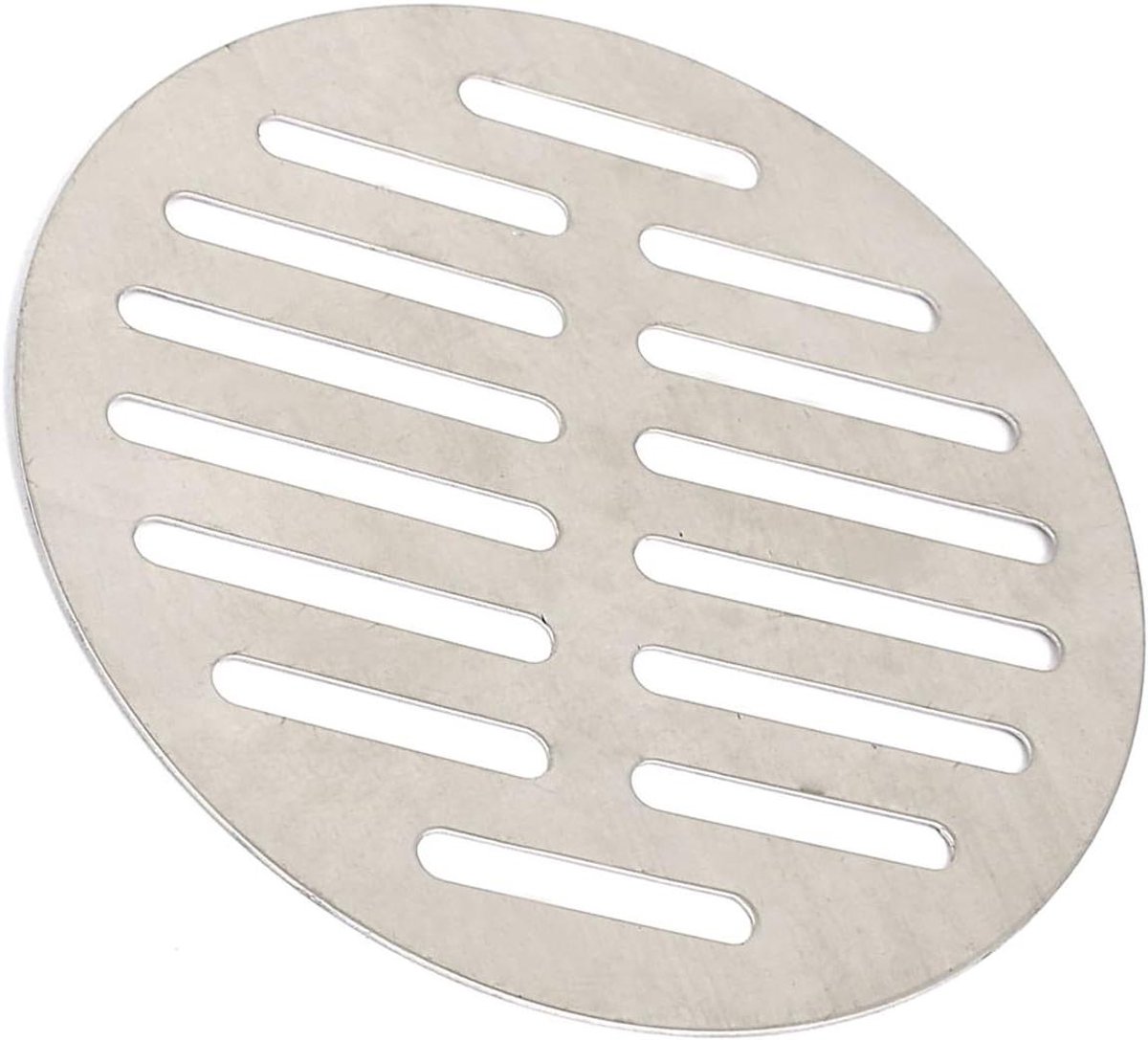 Allecto- Ronde vloeren afvoerdeksel - RVS - 5 inch - Douche afvoer - Reparatie - Badkamer keuken - Zilver - Geschikt voor meubels - Zilverkleurig