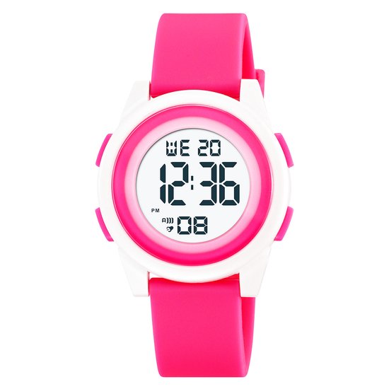 Kinderhorloge – Horloge Kind - Stopwatch – Alarm – Backlight – Roze