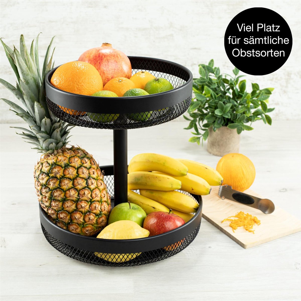 Moritz & Moritz fruitmand etagère rond zwart