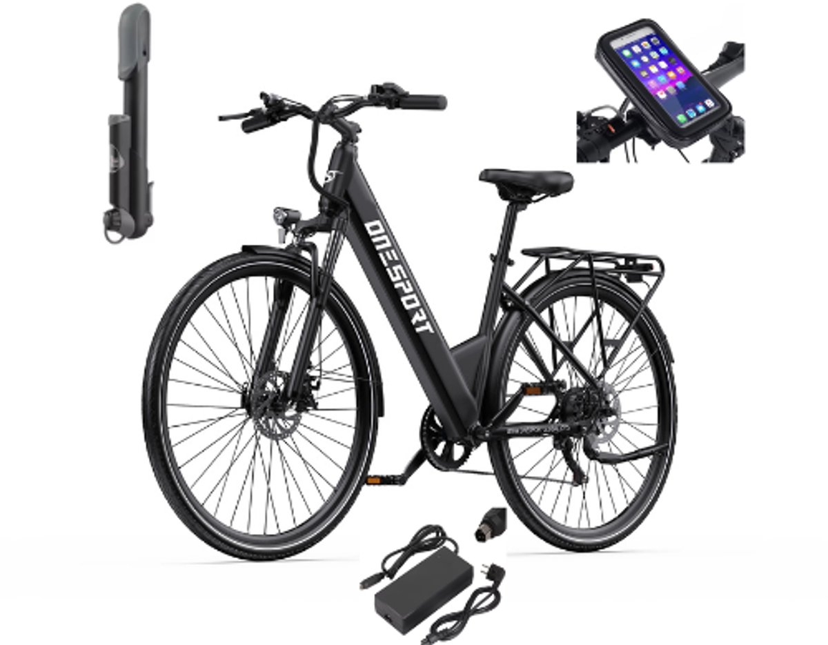 Lila Home Onesport OT12 City Elektrische Fiets – Krachtige en stijlvolle e-bike met 65 km bereik voor dagelijks gebruik