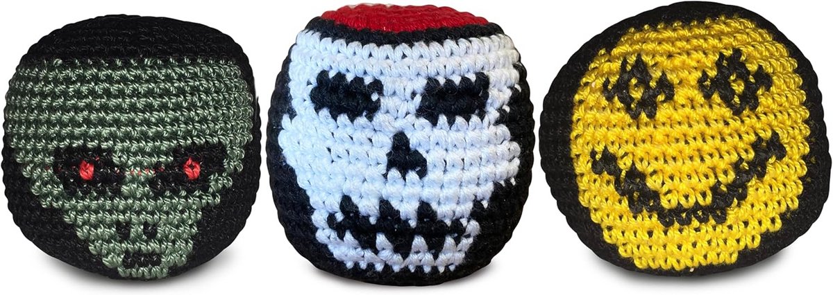 Hacky Sack Voetbal Set - 3 Stuks Handgemaakte Footbags voor Beginners