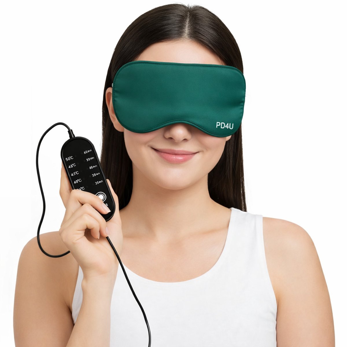 Verwarmd USB-elektrisch Oogmasker met Slimme Temperatuurregeling en Timer - Stoomkatoenen Masker voor Droge Ogen en Blefaritis