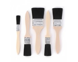 Kinzo Verfkwasten - 5x plat - voor nauwkeurig en efficiënt schilderwerk - 1,2/1,9/2,5/3,8/5 cm - de perfecte kwasten voor elke klus!