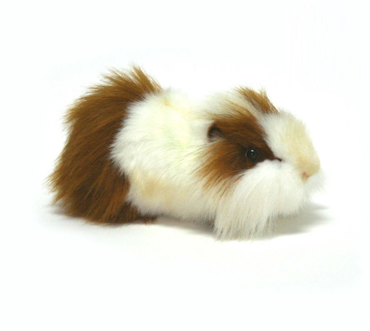 knuffel cavia - wit/bruin - 30 cm - knuffeldier - realistische knuffels - caviaknuffels