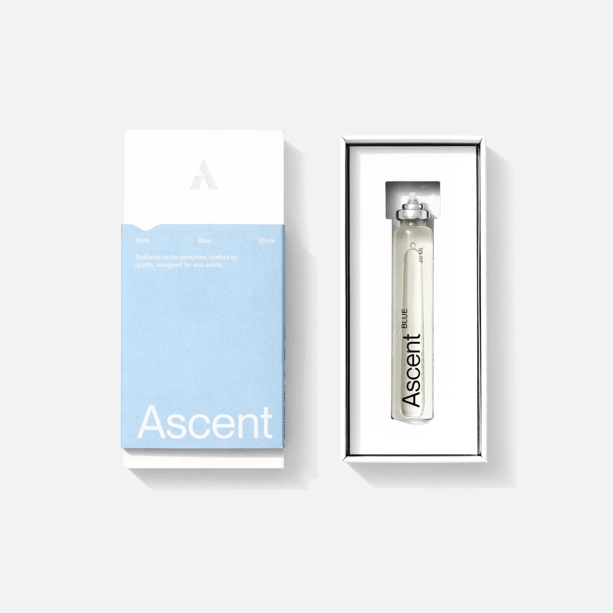Ascent Blue Navulling - Parfum Voor Dames en Heren - Eau De Toilette Homme – Parfumolie - Geurset – Parfumset - Geschenkset Vrouwen en Mannen - Geurtjes - Luchtjes - 20ml - Vegan - Organische Basis