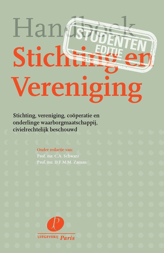 Handboek Stichting & Vereniging Studenteneditie - cover