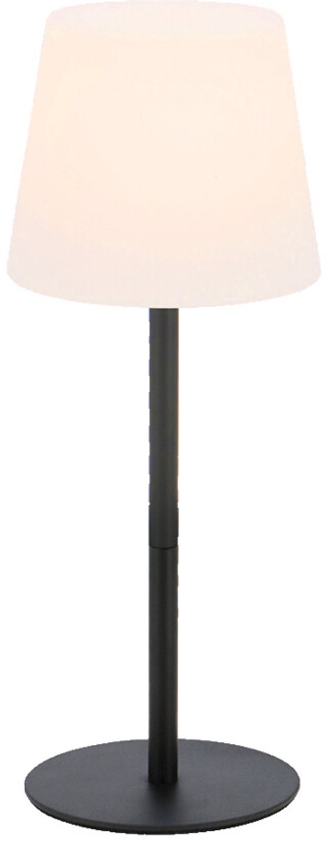 Travellife Elin Oplaadbare Lamp Zwart / Wit - Oplaadbare batterij - In 2 hoogtes te gebruiken: 26 cm en 36 cm - Voor binnen en buiten
