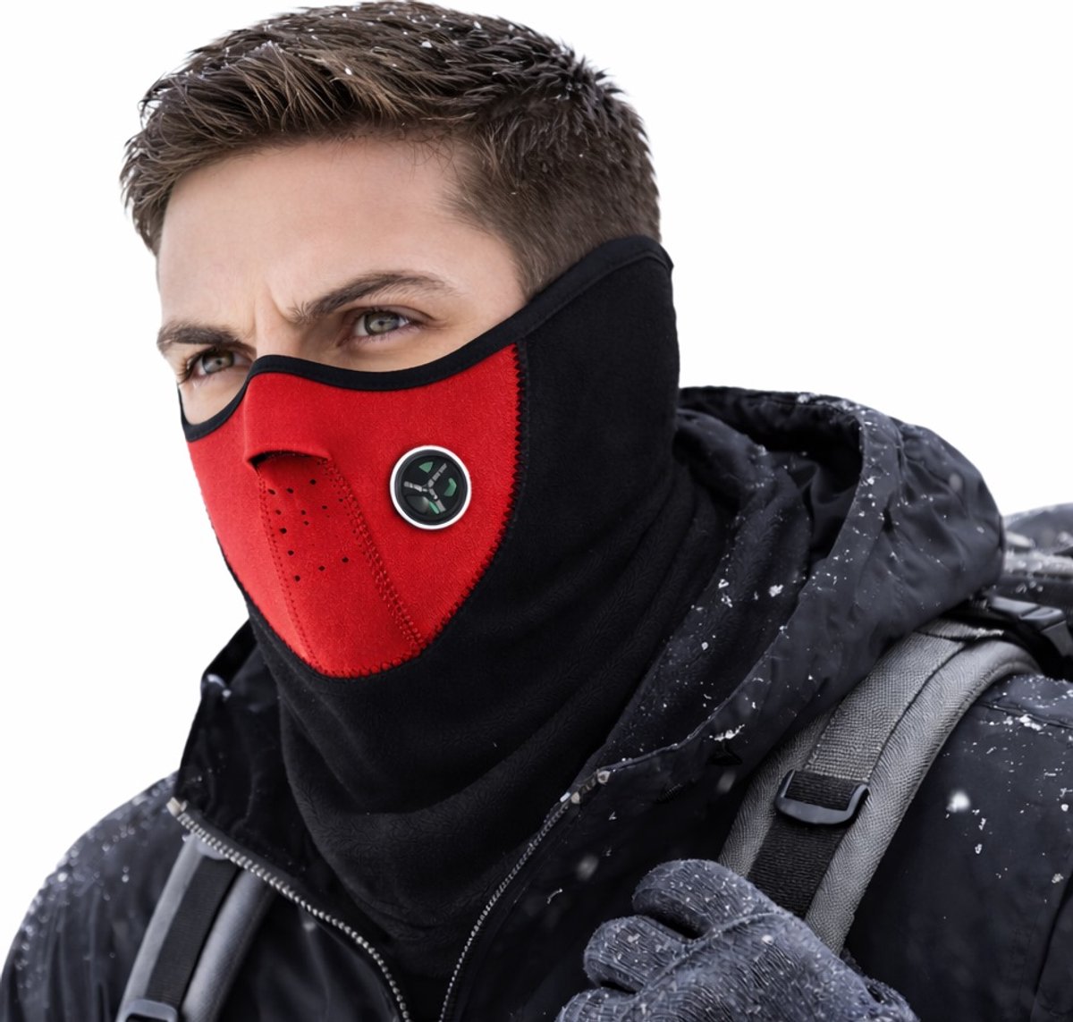 Multiuse Fleece Bivakmuts I Bandana I Nekwarmer I Bivak I Gezichtsmasker I Motormuts I I Motormasker I Wind & Stofdicht I Rood