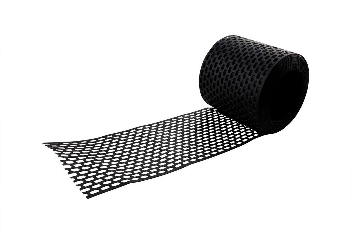 Ventilatieprofiel PVC zwart 100 mm | Rol 60m