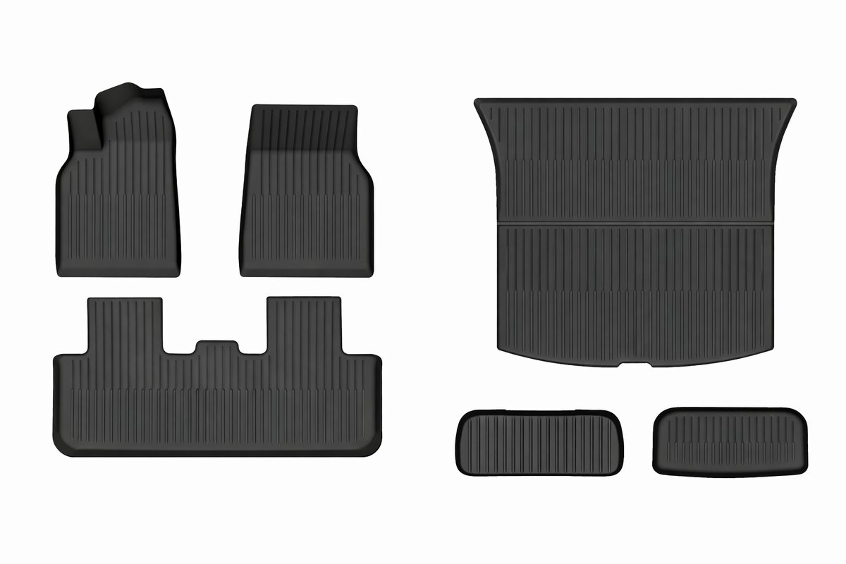 Tesla Model Y Premium Juniper 2025+ Interieurmatten Rubber + Trunk + Subtrunk + Frunk Rubber - Interieur Accessoires