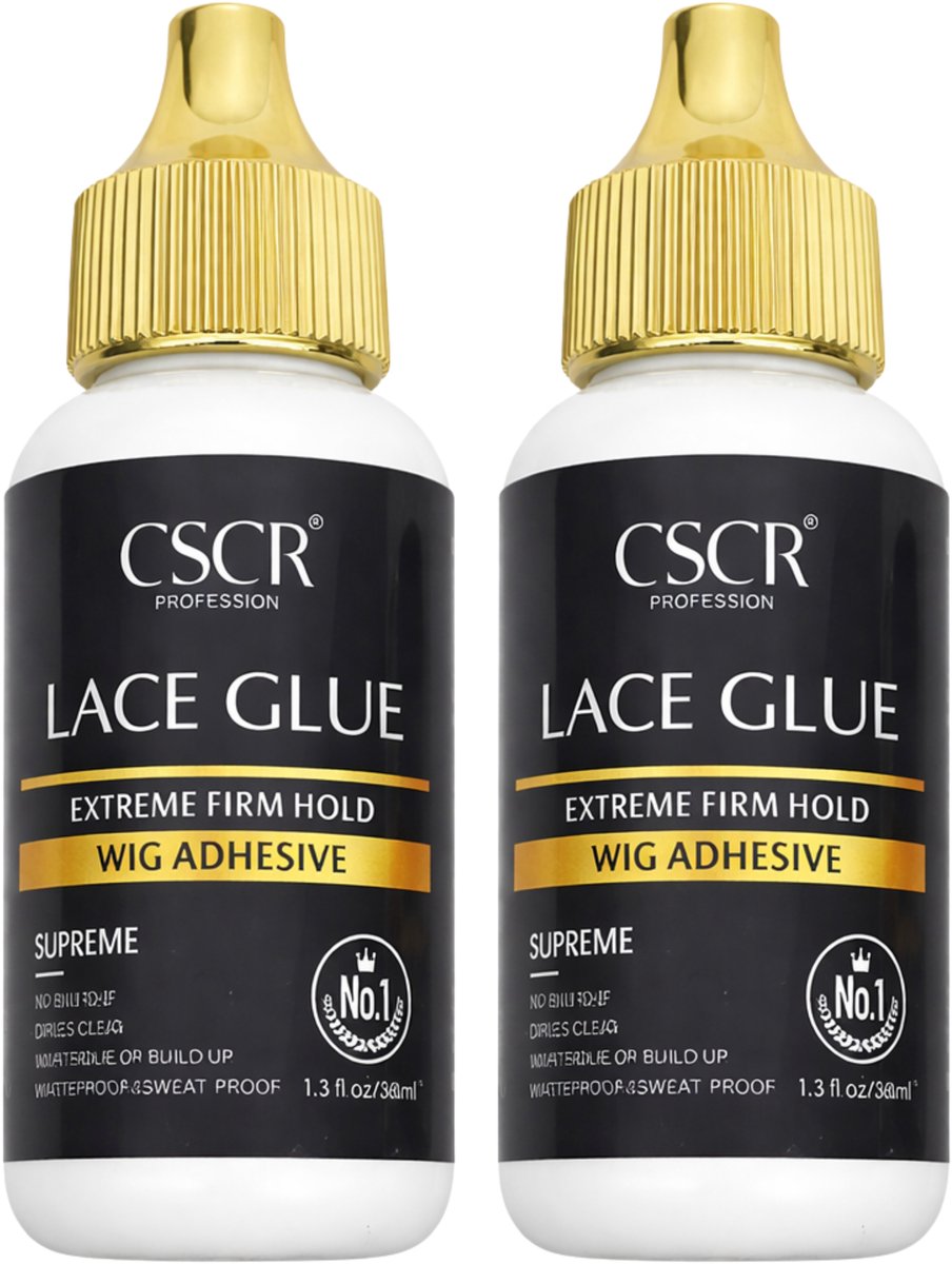 Lace Pruik Lijm - Extreme Firm Hold - 38ml - 2 stuks - Haarextensions - Pruiken - CSCR -
