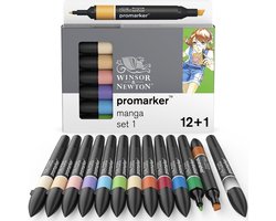 Winsor & Newton 0290139 Promarker™ 12+1 Manga Expansion 1 | Professionele layoutmarkers & alcoholmarkers